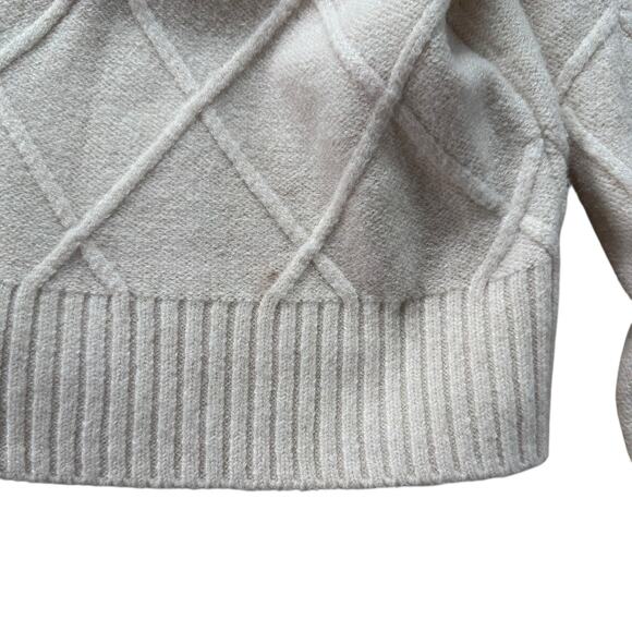 Tuckernuck Pomander Place Pam Pom Pom Argyle Sweater in Cream, Size Large - Picture 10 of 11